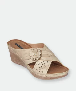 GC SHOES Dory Golden Wedge Sandals