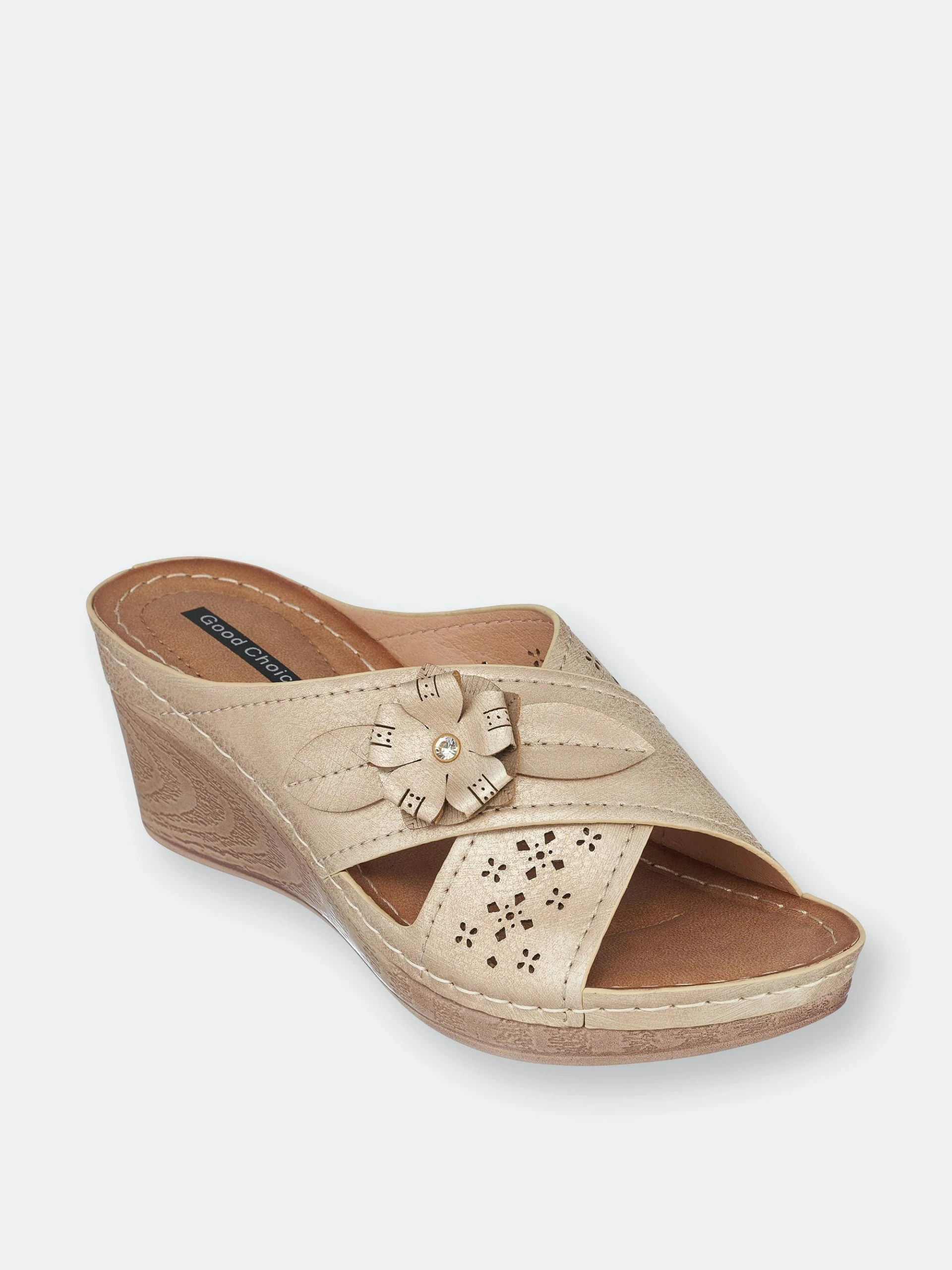 GC SHOES Dory Golden Wedge Sandals