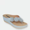 GC SHOES Ammie Blue Wedge Sandals