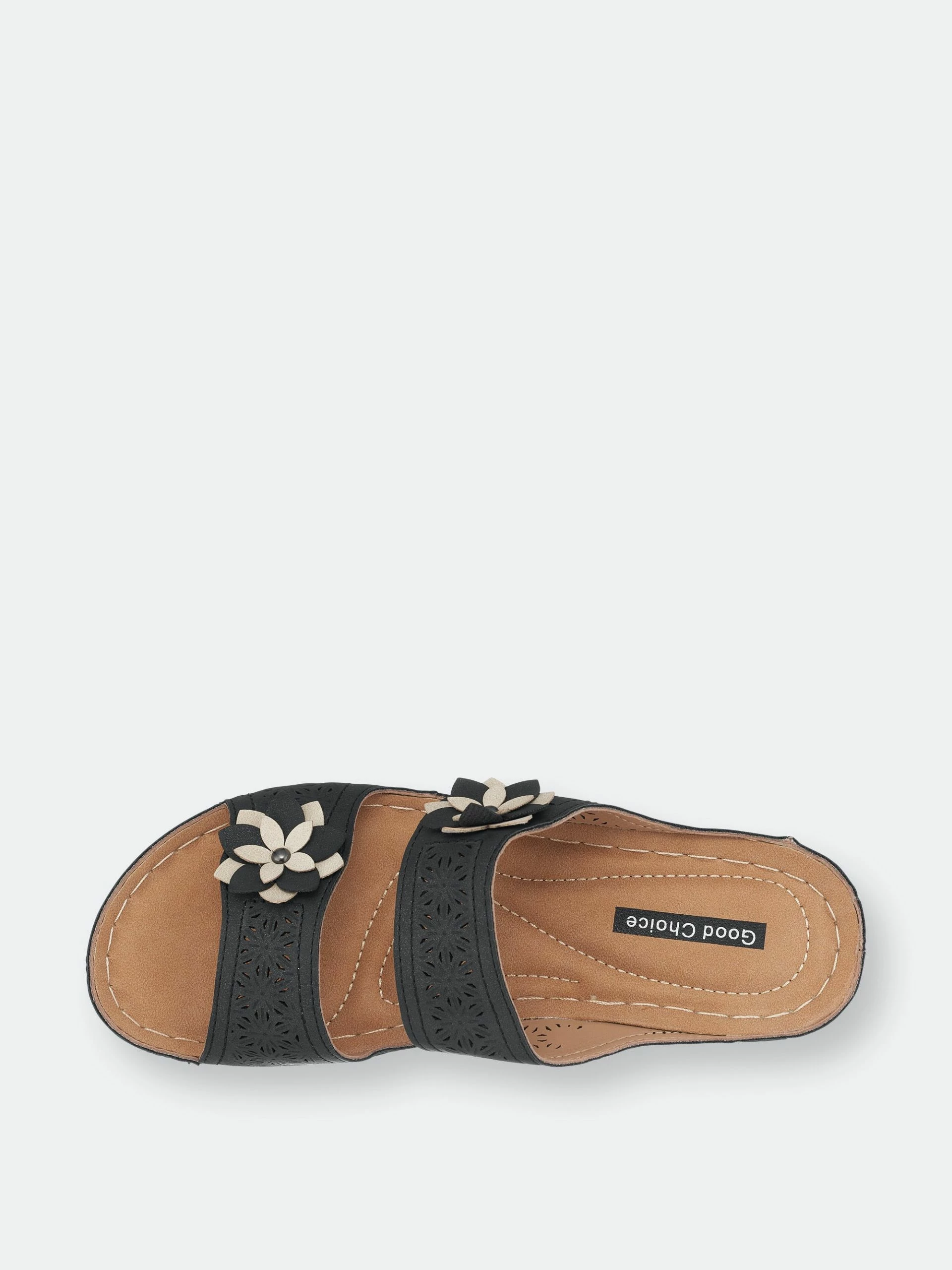 GC SHOES Ie Black Wedge Sandals - Image 4