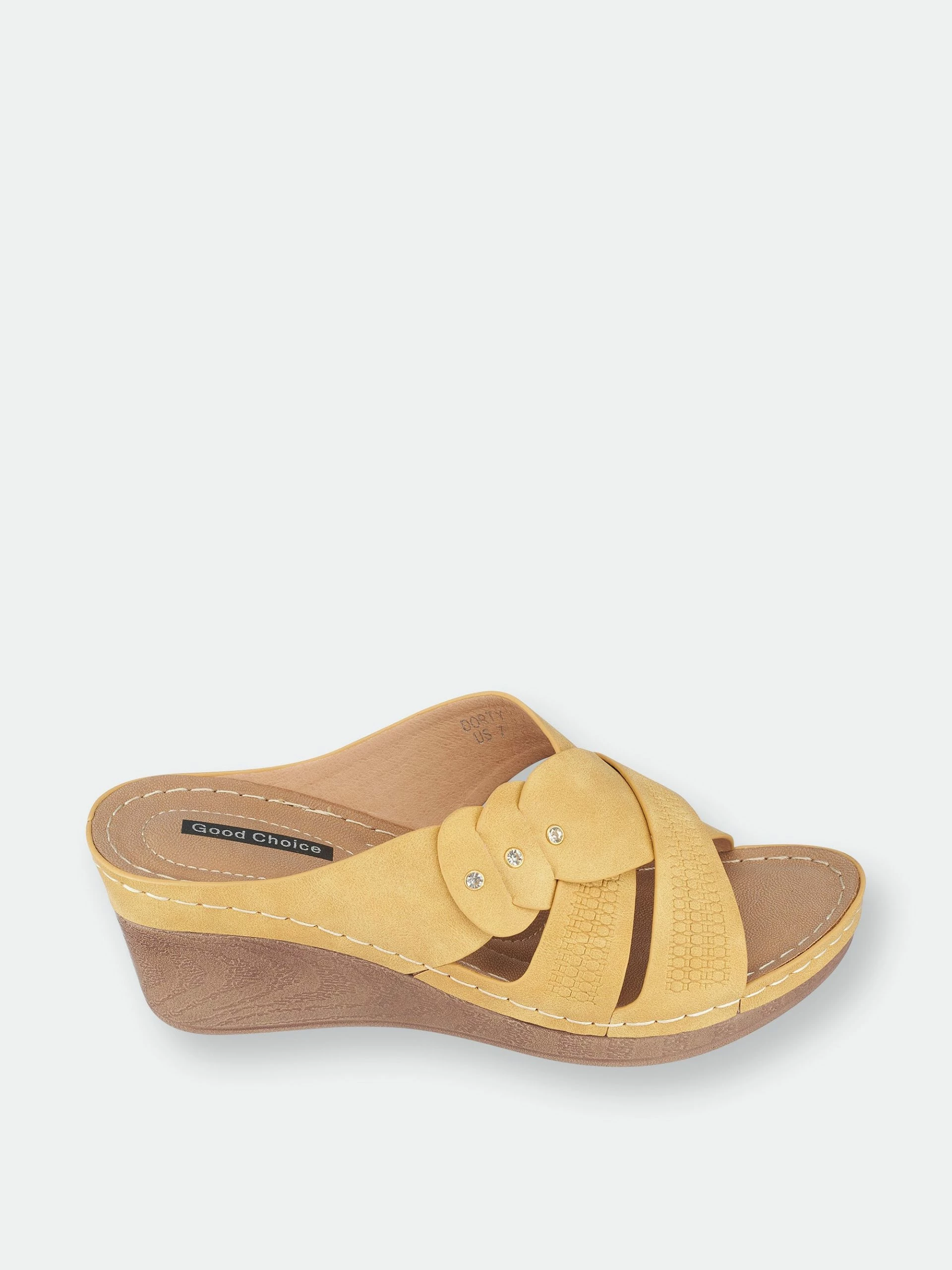 GC SHOES Dorty Yellow Wedge Sandals - Image 2