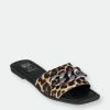 GC SHOES Rina Leopard Flat Sandals