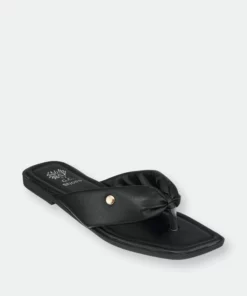 GC SHOES Reid Black Flat Sandals