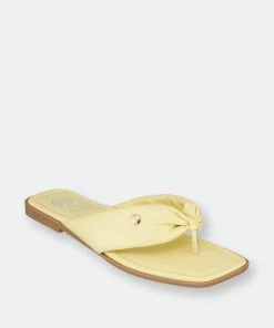 GC SHOES Reid Yellow Flat Sandals