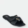 GC SHOES Perri Black Flat Sandals