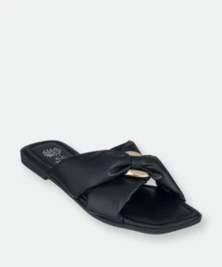 GC SHOES Perri Black Flat Sandals