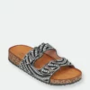 GC SHOES Olly Black Footbed Sandals