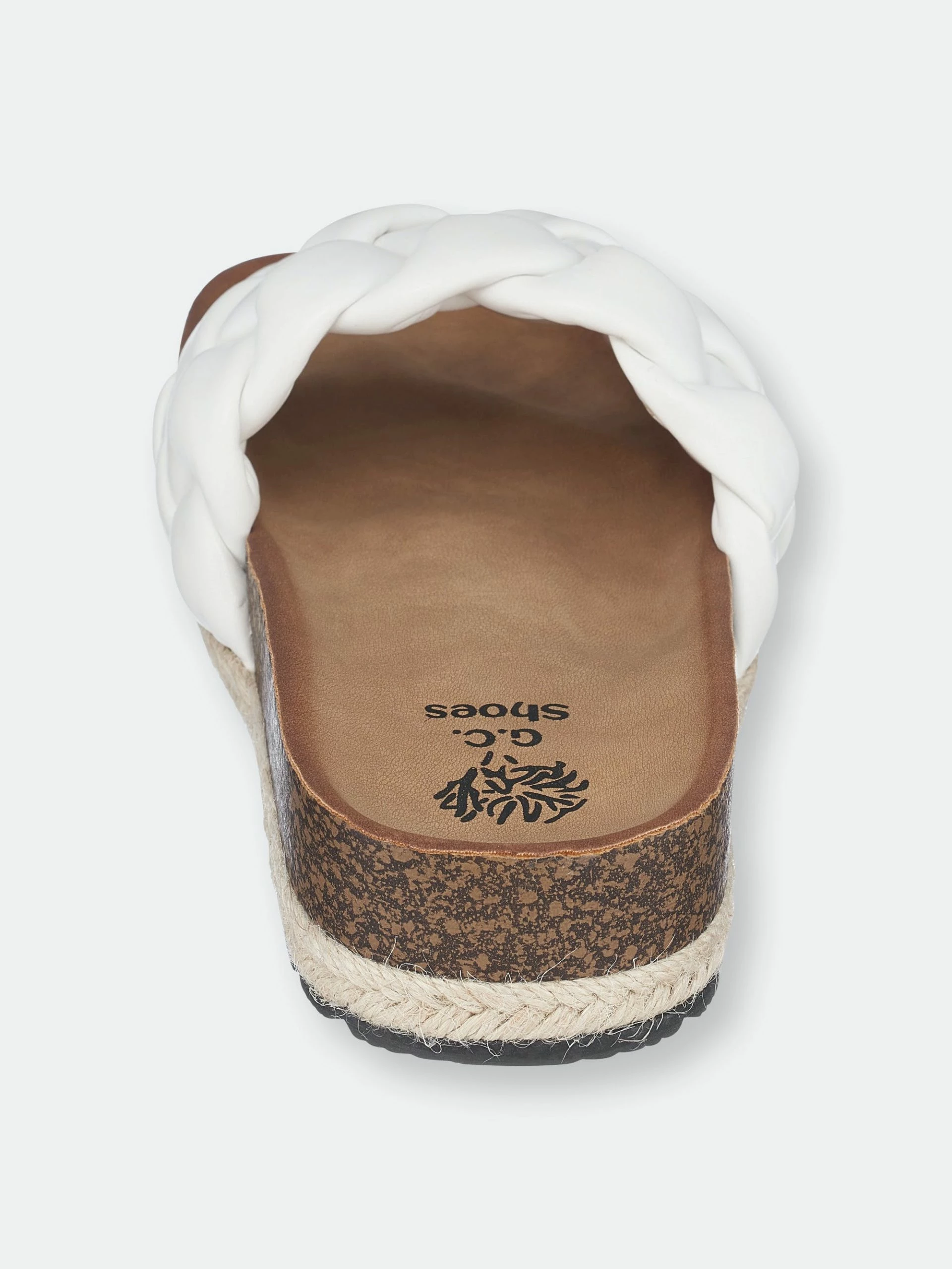 GC SHOES Lesley White Footbed Sandals - Image 3