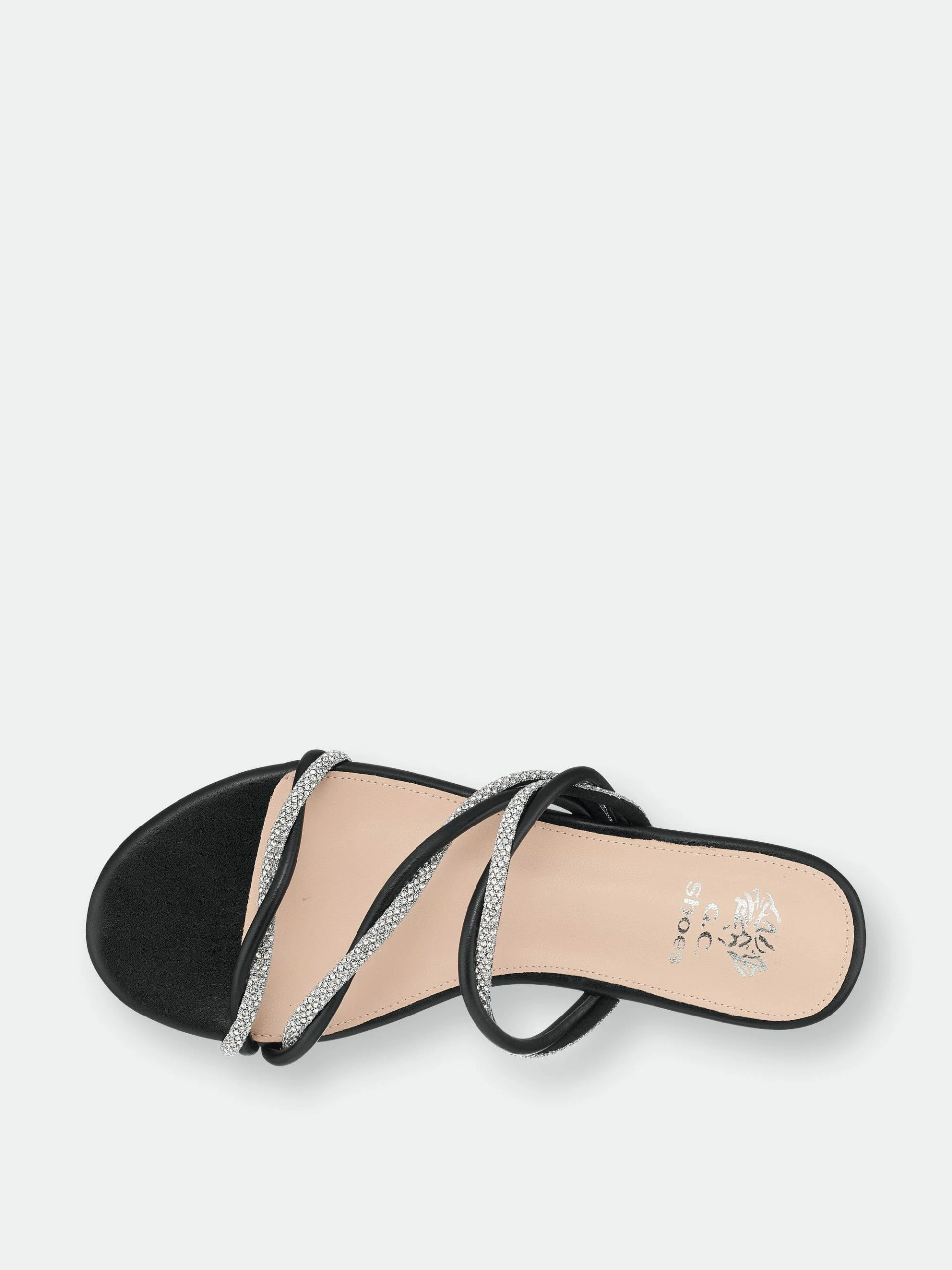 GC SHOES Eela Black Flat Sandals - Image 4