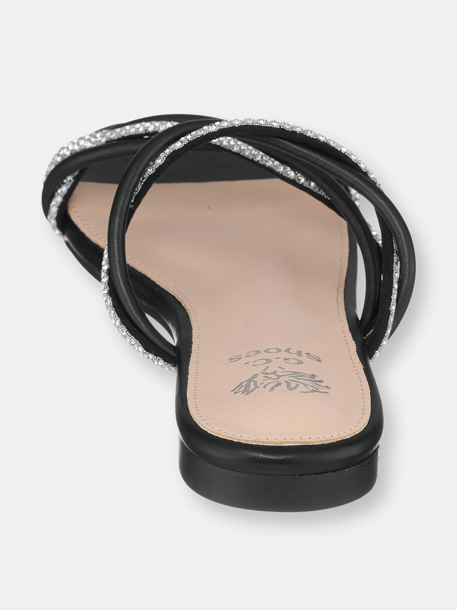 GC SHOES Eela Black Flat Sandals - Image 3