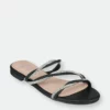 GC SHOES Eela Black Flat Sandals