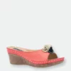 GC SHOES Ydney Coral Wedge Sandals