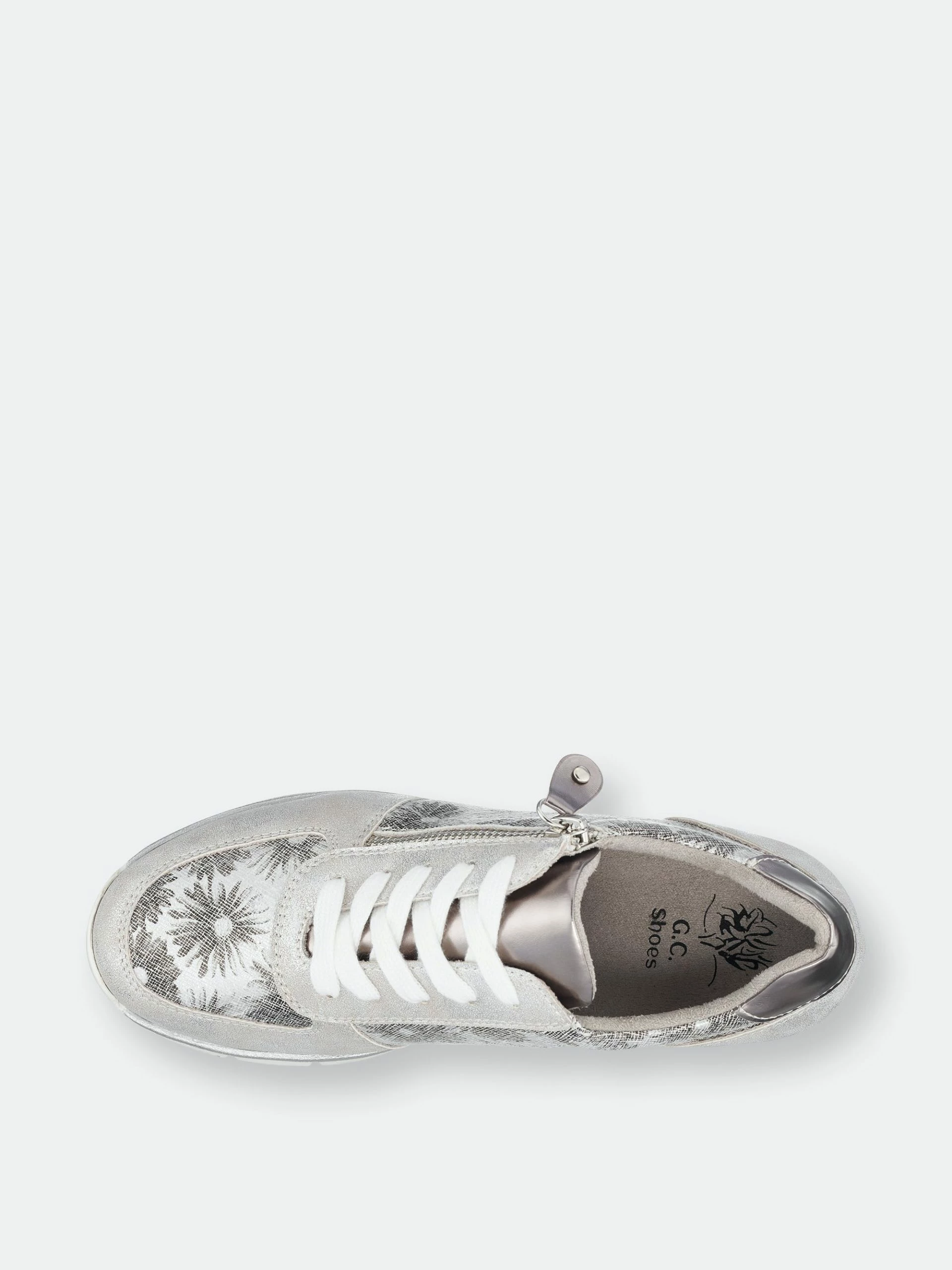 GC SHOES Palmer Silver Print Sneakers - Image 4