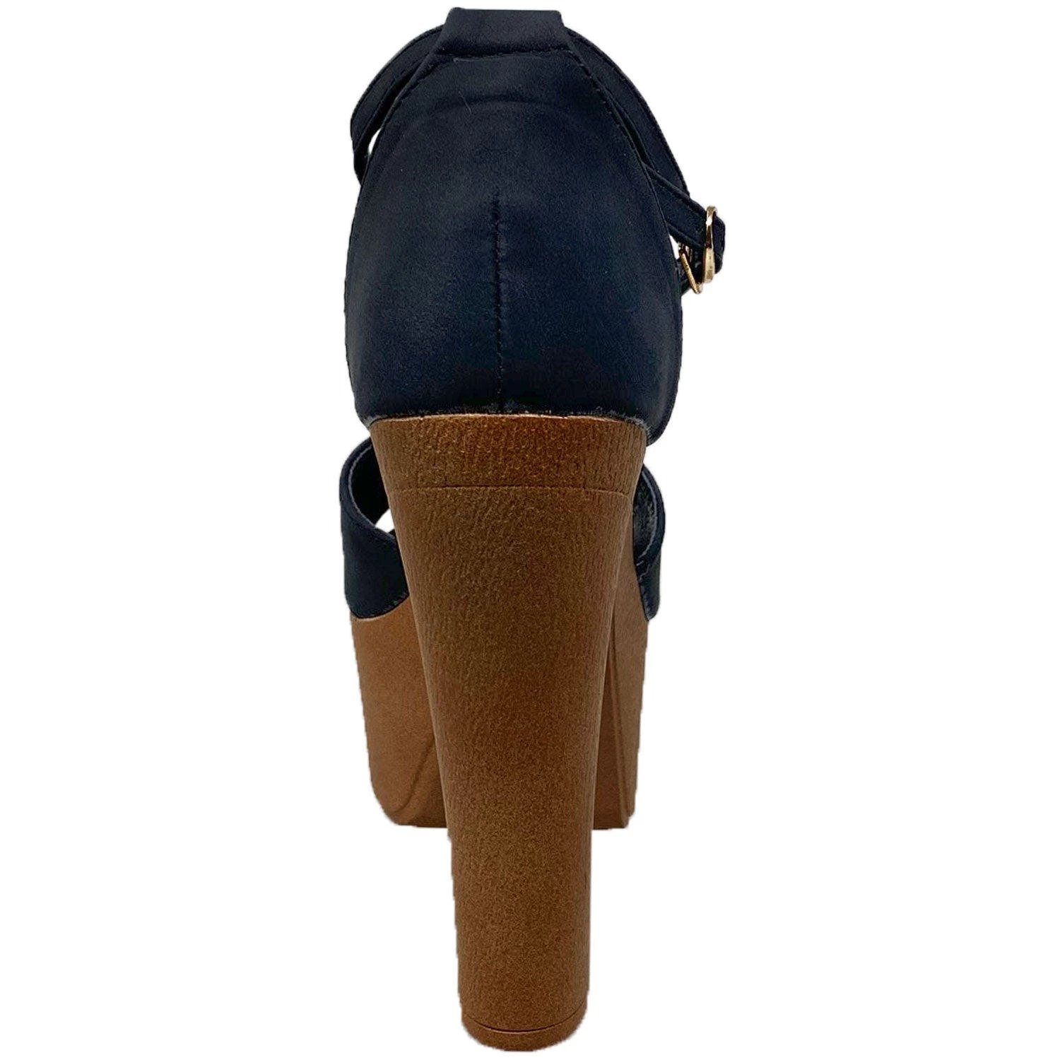 SOBEYO Women Platform Sandals Chunky Heel Closed Back Strap - Image 3