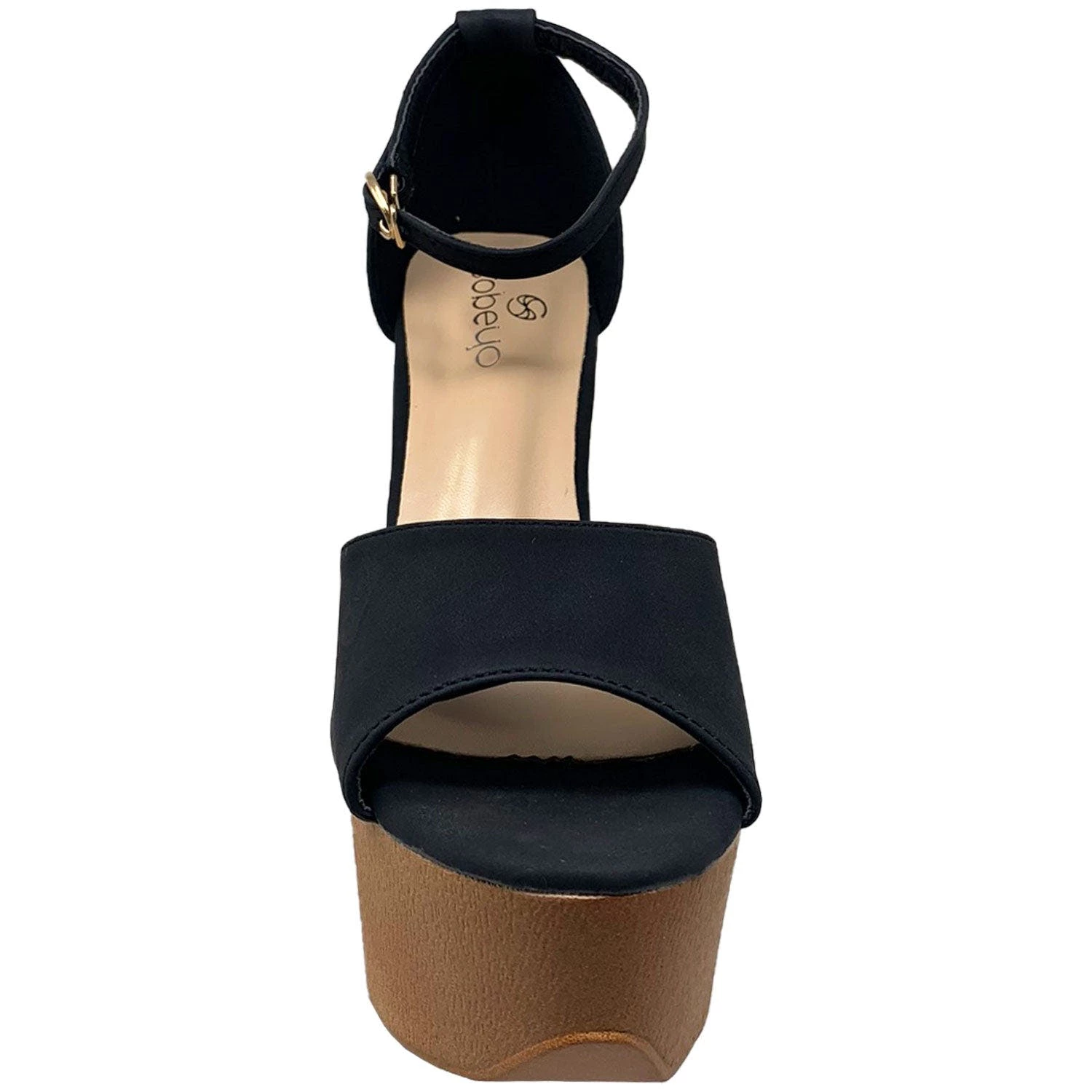 SOBEYO Women Platform Sandals Chunky Heel Closed Back Strap - Image 2