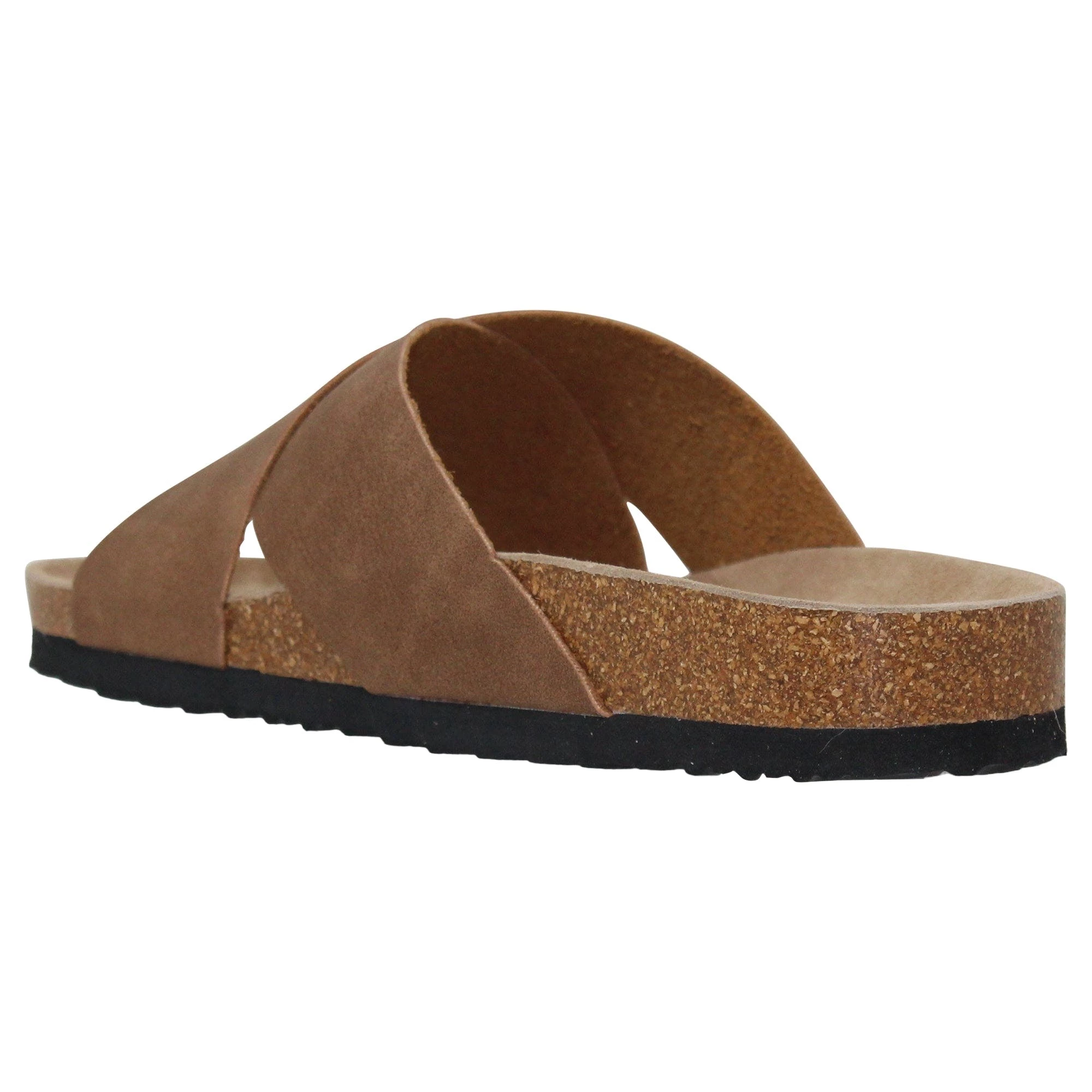 SOBEYO Classic Cork Sandals Criss-Cross Strap Slip - Image 3