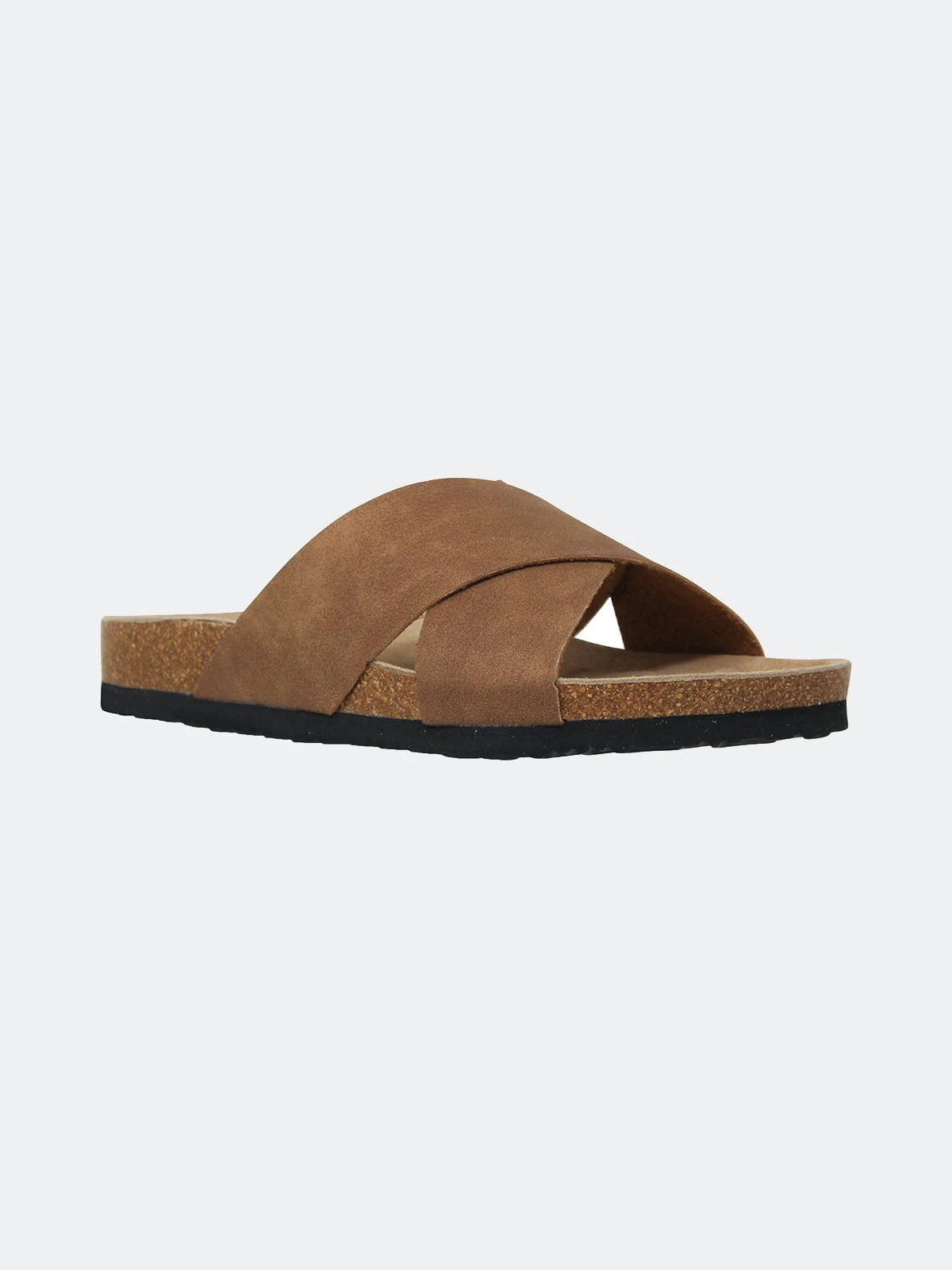 SOBEYO Classic Cork Sandals Criss-Cross Strap Slip