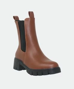 SOBEYO Women's Chunky Platform Chelsea Elastics Boots