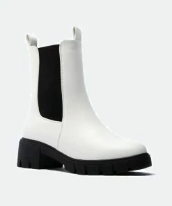 SOBEYO Women&apos;s Chunky Platform Chelsea Elastics Boots