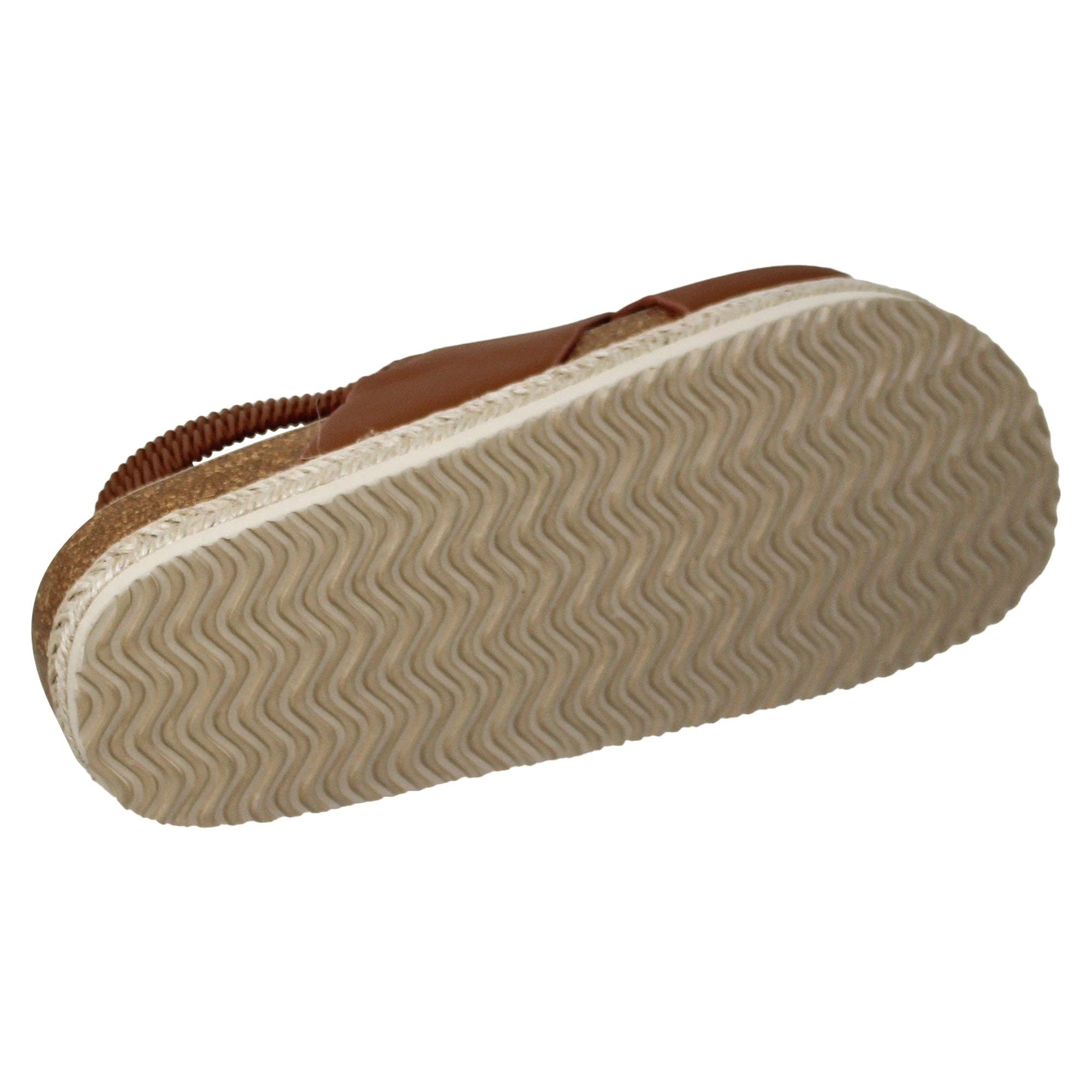 SOBEYO Women's Classic Criss Cross Platform Sandals Espadrilles Sling Back Tan - Image 5