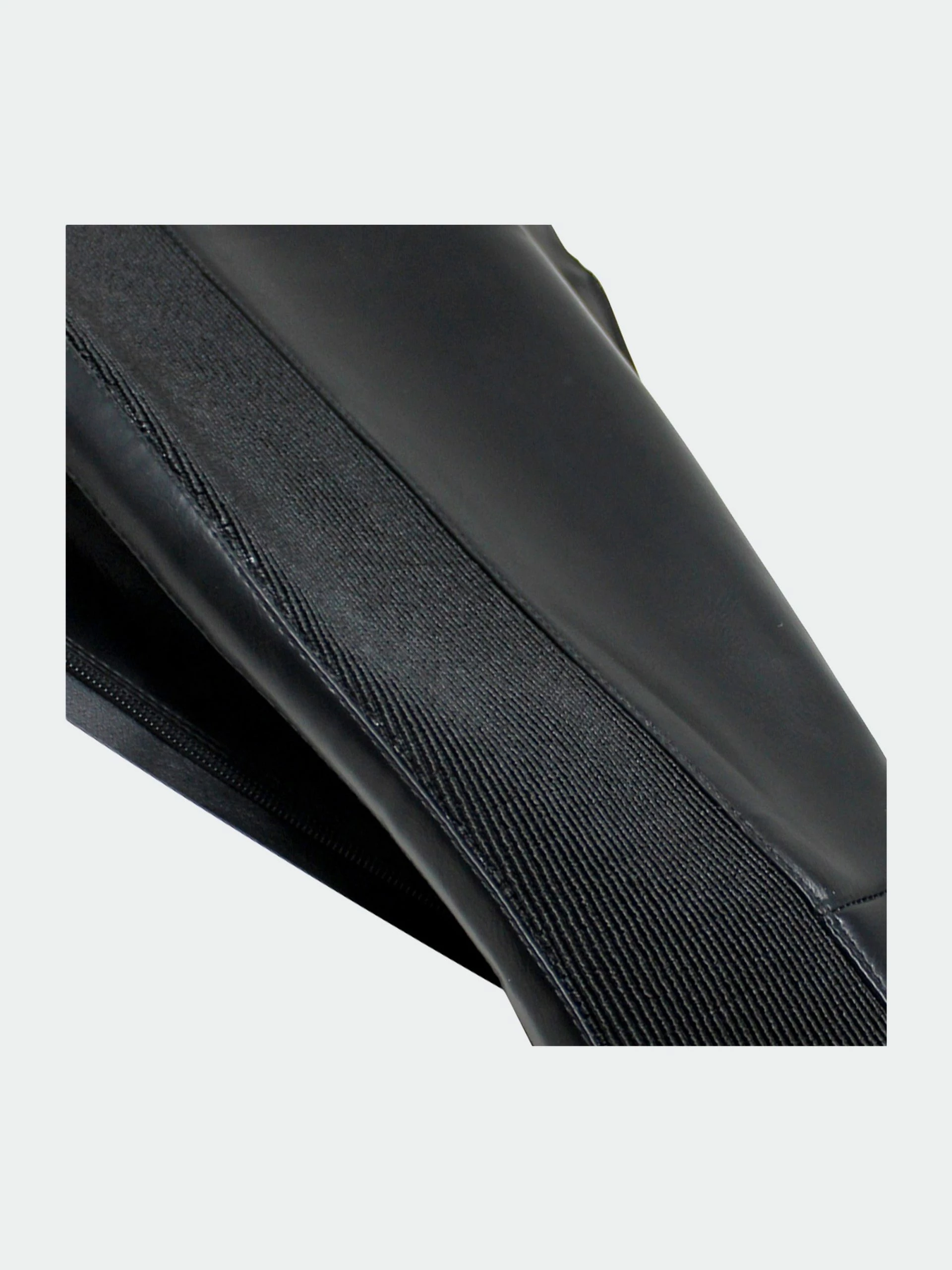 SOBEYO Women's Boots Knee High Chunky Heels Elastics Side Zipper Closure - Black PU - Image 6