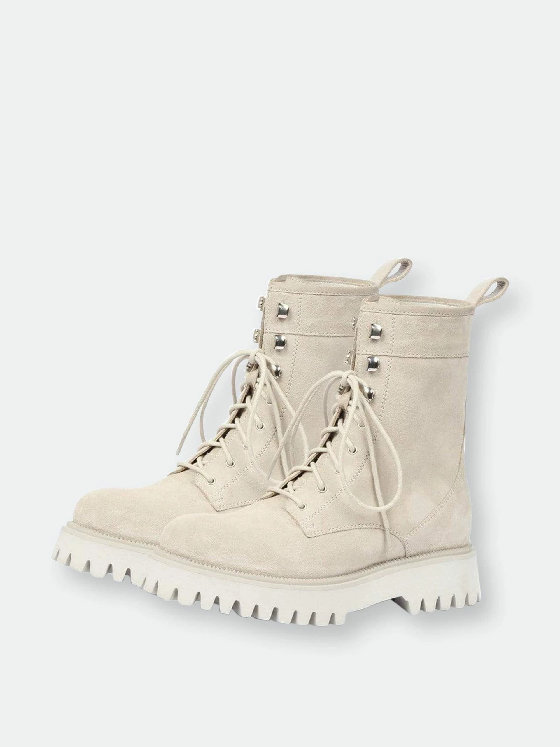 Saint G Anastasia Lace Up Boots - Ivory