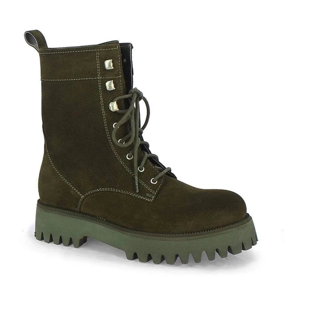 Saint G Anastasia Lace Up Boots - Green - Image 2