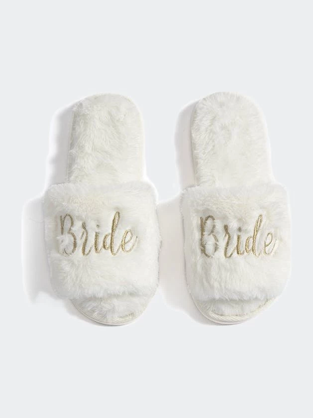 Shiraleah "Bride" Slippers, Ivory