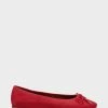 Aerosoles Crystal Red Faux Leather Ballet Flat With Bow