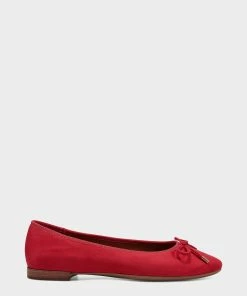 Aerosoles Crystal Red Faux Leather Ballet Flat With Bow