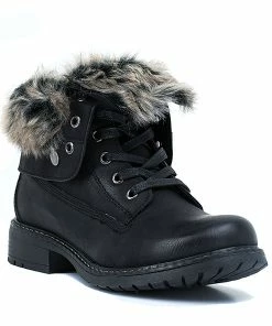 GC SHOES Trudie Black Combat Bootie