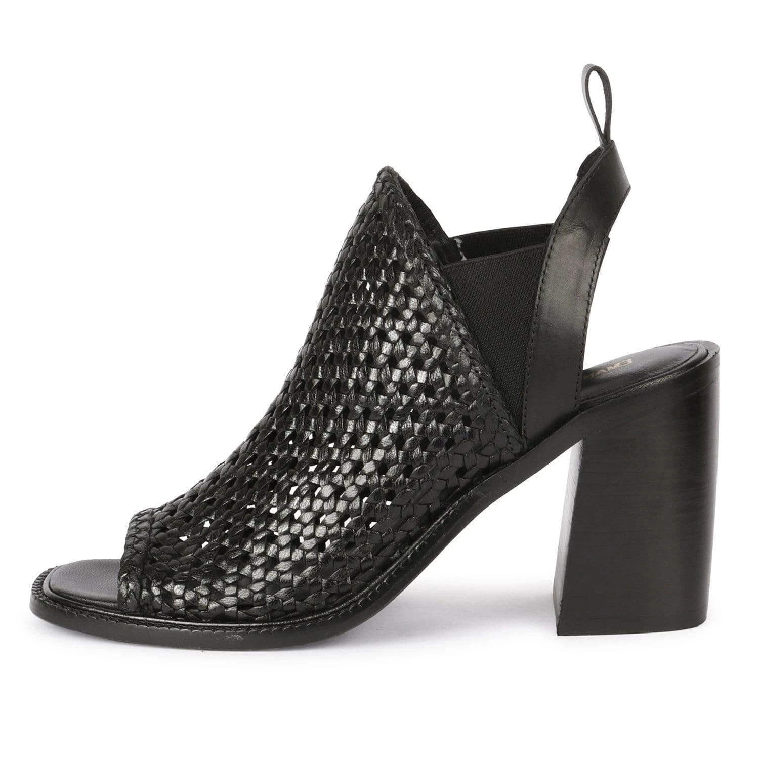 Saint G Bella Woven Open Toe Sandal - Black - Image 2