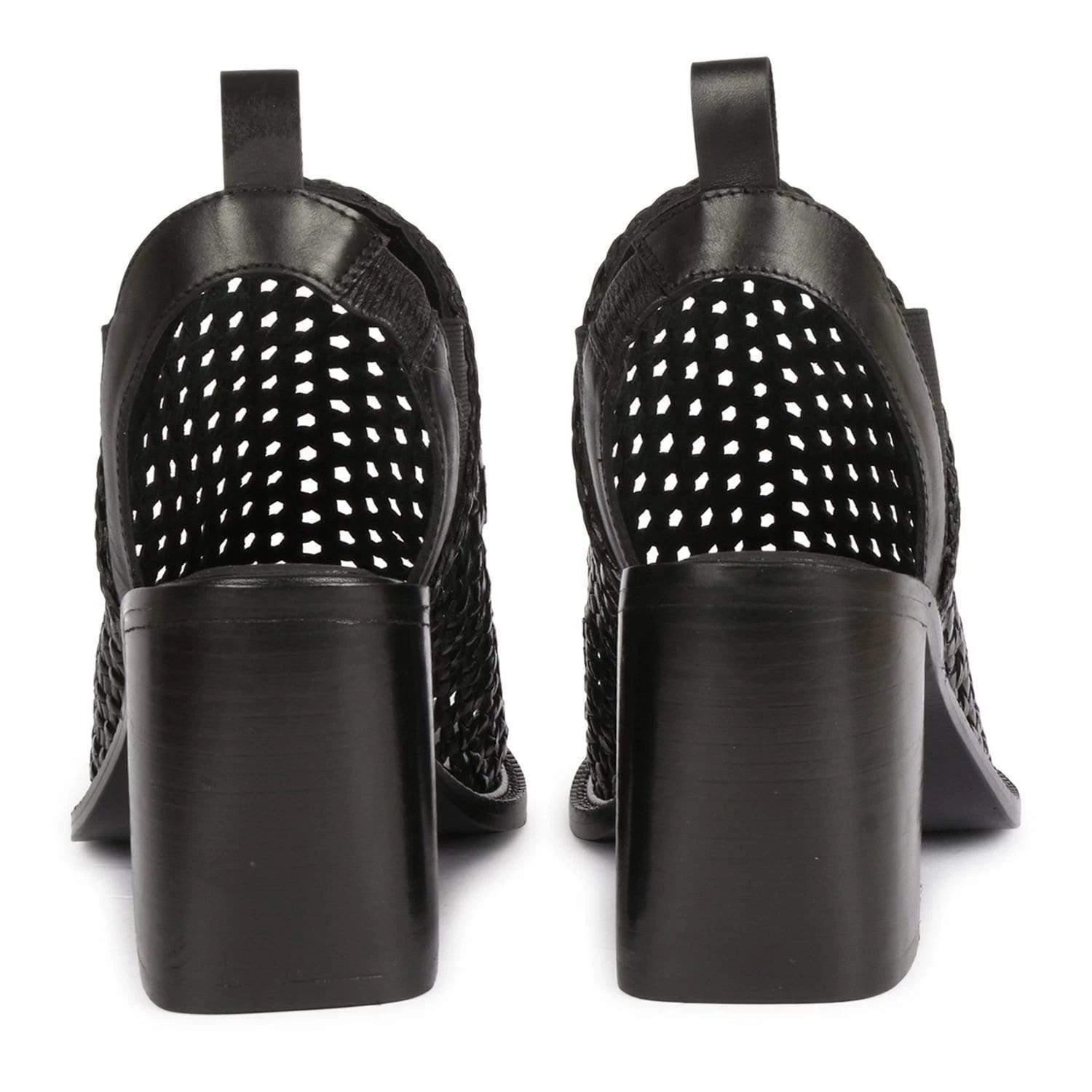 Saint G Bella Woven Open Toe Sandal - Black - Image 3