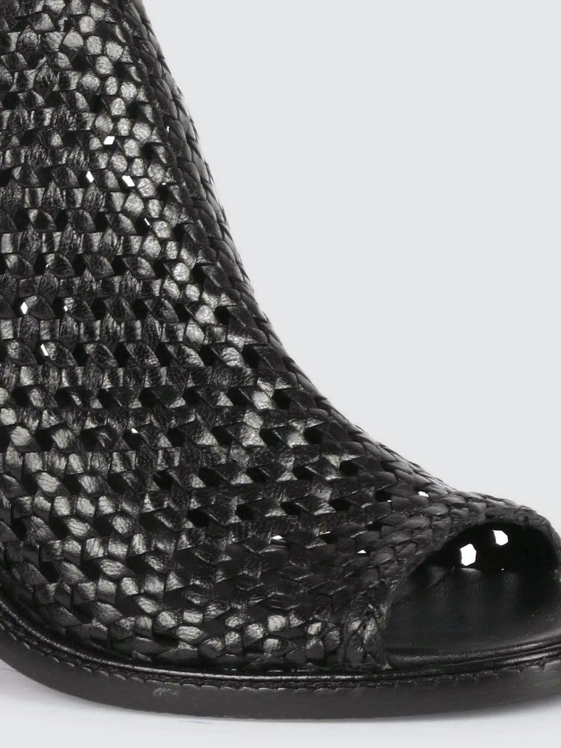 Saint G Bella Woven Open Toe Sandal - Black - Image 6