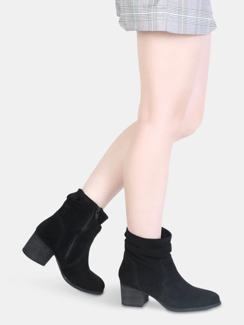 Rag & Co Bowie Stacked Heel Leather Boots - Image 2