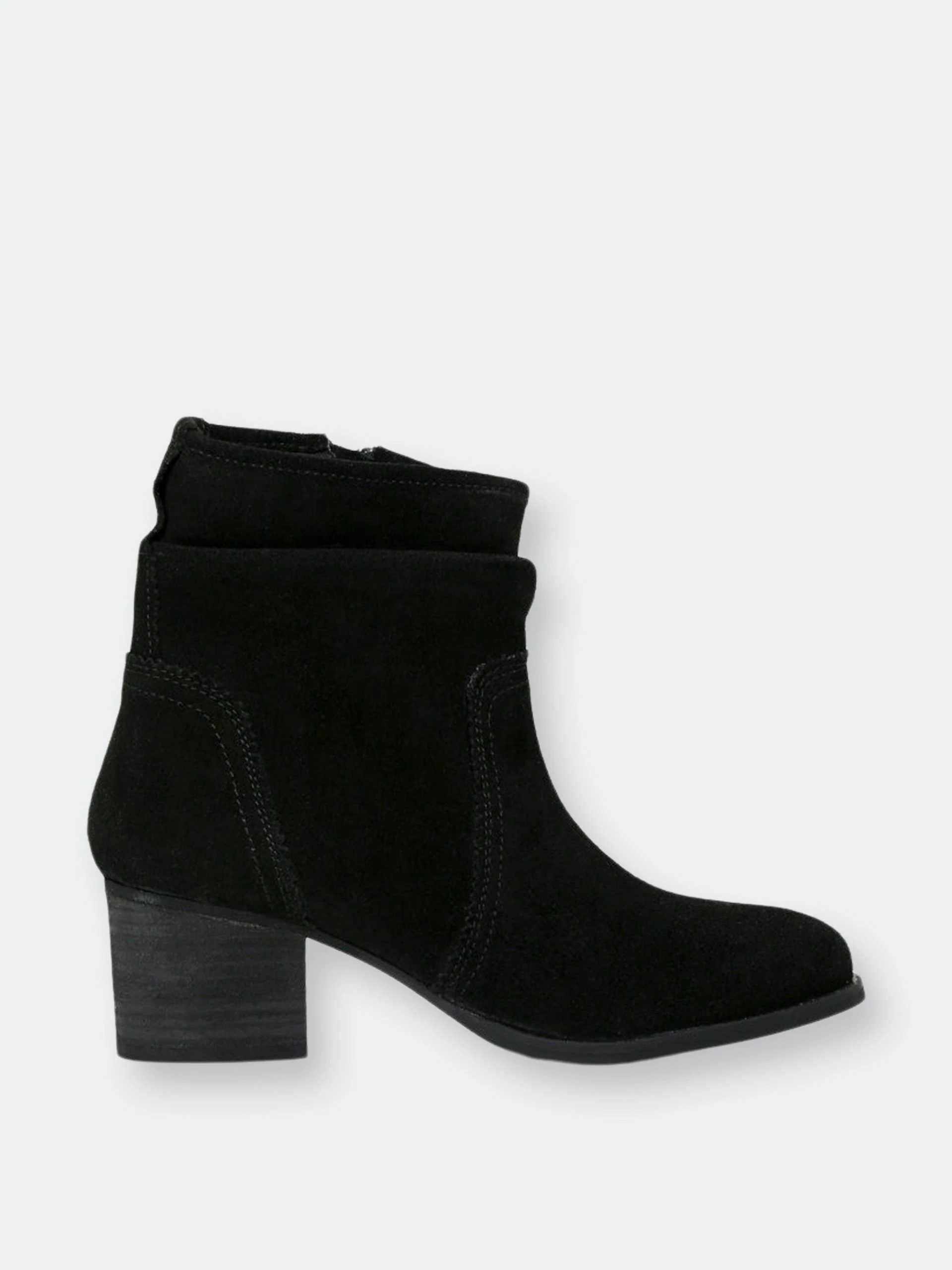 Rag & Co Bowie Stacked Heel Leather Boots