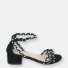Rag & Co Ndance Black Block Heel Sandal