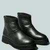 Rag & Co Paltrow Zip-up Black Ankle Boot