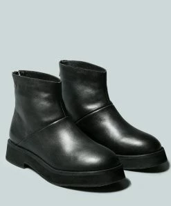 Rag & Co Paltrow Zip-up Black Ankle Boot