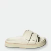 Rag & Co Aniston Buckled Flatform Nude Slip-on Sandal