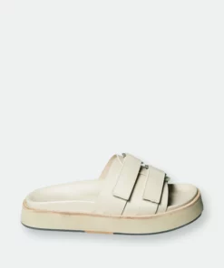 Rag & Co Aniston Buckled Flatform Nude Slip-on Sandal