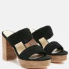 Rag & Co Mille Feux Suede Slip-On Block Heeled Sandal