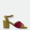 Rag & Co Mon Beau Fine Suede Block Heeled Sandal