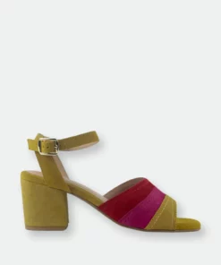 Rag & Co Mon Beau Fine Suede Block Heeled Sandal