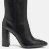 Rag & Co Margen Ankle High Pointed Toe Block Heeled Boot