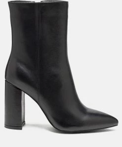 Rag & Co Margen Ankle High Pointed Toe Block Heeled Boot