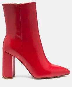 Rag & Co Margen Ankle High Pointed Toe Block Heeled Boot
