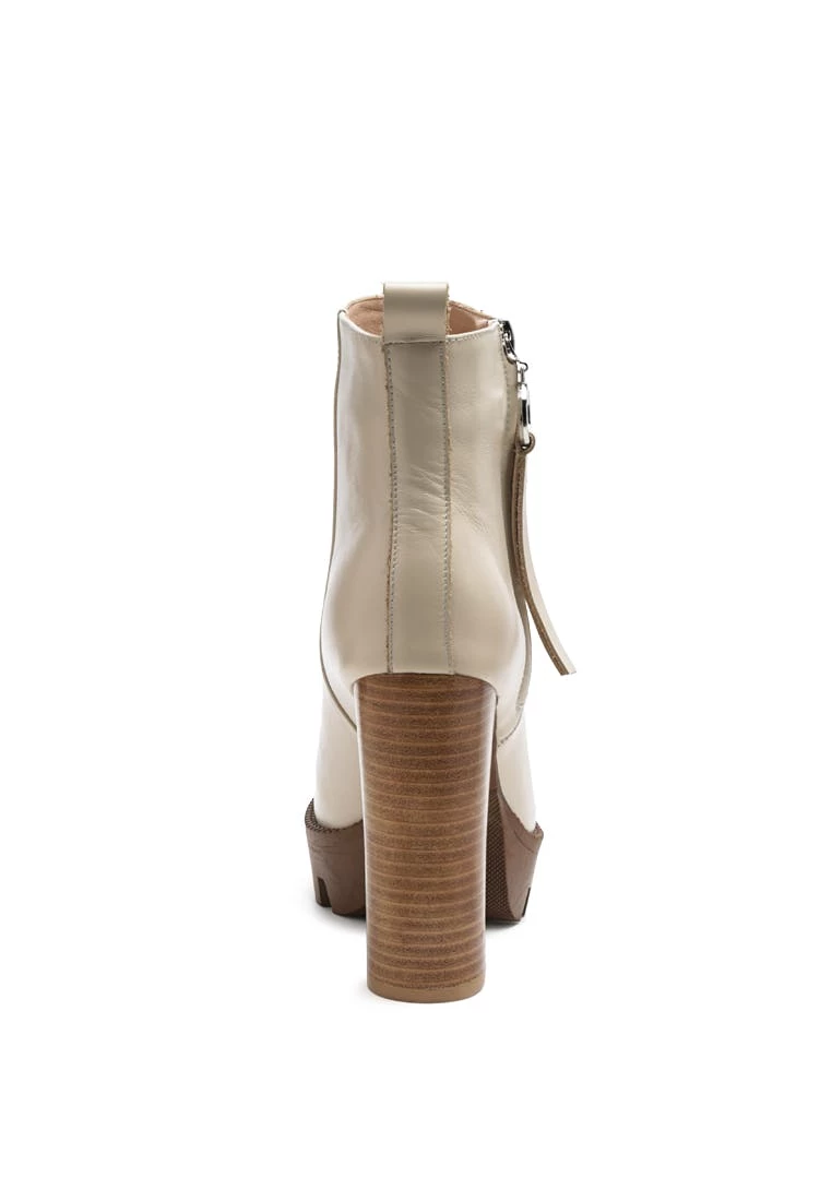 Rag & Co Mistress High Block Heeled Chunky Leather Boot - Image 5