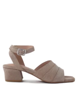 Rag & Co Sigrid Fine Suede Block Heeled Sandal