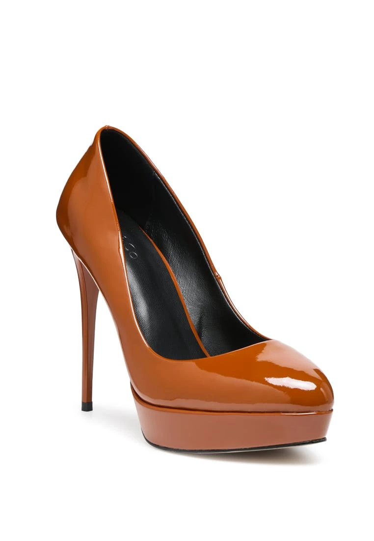 Rag & Co FAUSTINE High Heel Dress Shoe In Mocca - Image 5